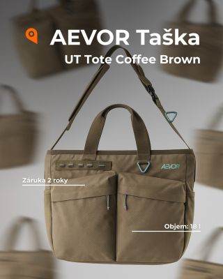 Jednoduchá, stylová, praktická. 🤎 AEVOR UT Tote Coffee Brown má 18 l, pevné zpracování a design, který sedí ke každému...